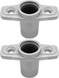 2Pcs Top Mount Aluminum Oar Lock Socket Holder T-Shaped Closed Bottom Boat Hardware Replacement for Boat/Yacht Parts