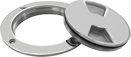 5 inch Hatch 316 Stainless Steel Round Non Slip Inspection Deck Plate with Detachable Cover for Marine Boat Yacht