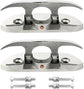 Boat2 Pcs Folding Cleat 4-1/2" Flip-up Dock Marine Grade 316 Stainless Steel with Screws
