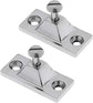 2PCS Bimini Top Side Mount Deck Hinge Fitting Hardware Base High Polished Marine Grade 316 Stainless Steel