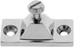 2PCS Bimini Top Side Mount Deck Hinge Fitting Hardware Base High Polished Marine Grade 316 Stainless Steel