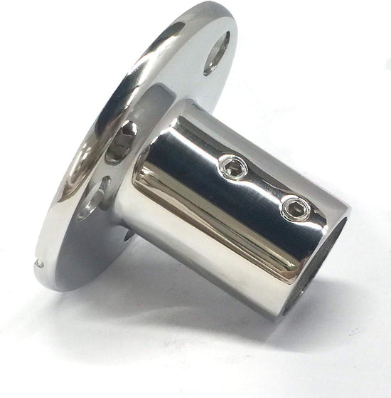 Stainless Steel Boat Round Base Handrail Fittings 90 Degree 1"