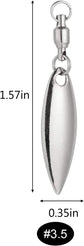 10 Pack Spinner Blades with Ball Bearing Swivels Tail Spinnerbait Lure Making Supplies Bass Lures Soft 
