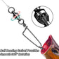 25-Pack Fishing Snap Swivels, High Strength Ball Bearing Swivel with Stainless Steel Coastlock Snaps, Black Nickel Coating Corrosion Resistance Freshwater Saltwater Snaps Swivels 