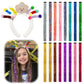 16 PCS Hair Tinsel Extension and 1 PC Halloween Headband
