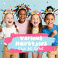 16 PCS Hair Tinsel Extension and 1 PC Halloween Headband