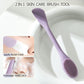 Silicone Face Mask Applicator Brush,Soft DIY Skincare Tools,Scrubber Exfoliator,Facial Cleansing Brush for Deep Gentle Exfoliating (Pink/Purple) Pink/Purple