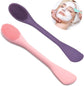 Silicone Face Mask Applicator Brush,Soft DIY Skincare Tools,Scrubber Exfoliator,Facial Cleansing Brush for Deep Gentle Exfoliating (Pink/Purple) Pink/Purple