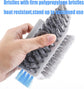 4-in-1 Grout Brush with Squeegee,Durable Bristles,Heavy-Duty Scrub Brushes for Cleaning Stiff Bristles Bathroom & Kitchen,Tile Floors Wall/Corner/Window (Green) Green