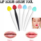 12PCS Lip Scrub Brush Tool,Double-Sided Silicone Exfoliating Lips Brushes Fuller Healthy