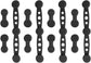 Magnetic Silicone Straps for Air Fryers, 12 Pieces Baking Paper Fastening Straps, Magnetic Silicone Straps for Cooking and Baking in the Air Fryer Black Round
