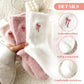 5 Pairs Fluffy Cosy Socks Ladies With Bow, Warm Winter Socks, Thick Furry For Home, Thermal Ladies, Soft Sleep
