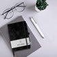 A5 Notebook, Notebook Note Book Pad Journal Notepad PU Leather for Office School Home Business Writing & Taking 200 Pages (100 Sheets)- Black