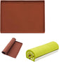 Silicone Sponge Cake Mat 30x40x1cm Swiss Roll Baking Mat for Rolling - Flexible with Rim (Brown) Brown