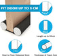 Insulated Door Draft Stopper with Eco-Friendly Oxford Fabric, Petluno 93cm Cut to Size, Double for Internal Doors 3-5 cm, Black