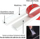 Combined French Door Thermal and Acoustic Insulation Seal, Self-Adhesive Rubber Entry Weatherstrip, PVC Cold Insulation Draught Excluder, Weather Stripping Door Seal (6M, D-White) D-white 6M