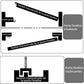 Combined French Door Thermal and Acoustic Insulation Seal, Self-Adhesive Rubber Entry Weatherstrip, PVC Cold Insulation Draught Excluder, Weather Stripping Door Seal (6M, D-White) D-white 6M