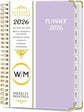 2026 Weekly and Monthly Planner, Jan-Dec, Spiral-Bound with Tabs, Inner Pocket, 6.2" x 8.5" Year Planner Calendar (Purple, 8.5")