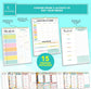 Petluno 52 Sheets Pastel Rainbow Undated Magnetic Weekly Meal Planner for Fridge with Grocery List and 4 Strong Magnets - 7x10in Spring-Bound, Refrigerator Mountable, Easy Tear-Off Design