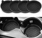 Petluno Car Cup Holder Coaster, Silicone Insert, Universal Non-Slip Holders, Interior Accessories for Women and Men, 4 Pack Black