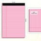 5pcs Small Note Pads 5x8 Notebook College Ruled Legal Color Notepads 5 Pack Study Back Writing x 8 Perforated Narrow of Paper for School & Office Supplies 30 Sheets/Pack Multicolor