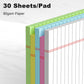 5pcs Small Note Pads 5x8 Notebook College Ruled Legal Color Notepads 5 Pack Study Back Writing x 8 Perforated Narrow of Paper for School & Office Supplies 30 Sheets/Pack Multicolor