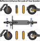 Reflective strip tire covers for Xiaomi M365, Pro, 1S, Essential, Pro2, Mi3, front and rear wheel protectors, reflective e-scooter accessories (black/orange)