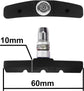 4 x bike brake blocks, 2 pairs, 60 mm, symmetric, V-brake, compatible with Shimano Tektro Avid Sram rims Cycle MTB City