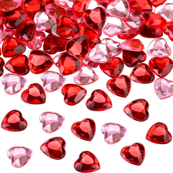 Petluno 200 red acrylic hearts for Valentine&