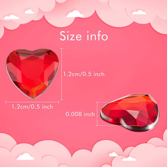 Petluno 200 red acrylic hearts for Valentine&