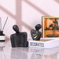 Mini Couples Statue - Ceramic Romantic Pair in Love Figurines for Bedroom Decor, TV Cabinet, Wedding Valentine&