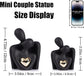 Mini Couples Statue - Ceramic Romantic Pair in Love Figurines for Bedroom Decor, TV Cabinet, Wedding Valentine&