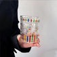 Petluno Hand Painted Stained Glass Whiskey Tumblers, Lead-Free Crystal Colorful Wine Glasses Old Fashioned for Drinking Bourbon, Scotch Whisky, Cocktails, Cognac - Father&