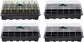 Petluno 4-piece seedling trays, 24-cell plastic seedling propagation trays, flower seed growing containers with adjustable ventilation openings for greenhouse, garden, home (with lids and bases)