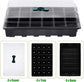 Petluno 4-piece seedling trays, 24-cell plastic seedling propagation trays, flower seed growing containers with adjustable ventilation openings for greenhouse, garden, home (with lids and bases)