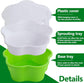 Petluno 4 pieces seedling pots with lids, 16 cm seedling pot BPA-free healthy hydroponic growing pot soil-free sprouting container for growing mung beans, alfalfa, wheatgrass