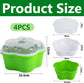 Petluno 4 pieces seedling pots with lids, 16 cm seedling pot BPA-free healthy hydroponic growing pot soil-free sprouting container for growing mung beans, alfalfa, wheatgrass