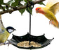 Bird feeder house, 18 x 16.5 cm, protection for poultry, outer covers, small adjustable height cover, bird feeding station for garden, balcony, rain shelter