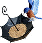 Bird feeder house, 18 x 16.5 cm, protection for poultry, outer covers, small adjustable height cover, bird feeding station for garden, balcony, rain shelter