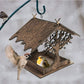 Vogelhuisje, wooden birdhouse, feeding stations, creative bird feeders, hanging bird food dispenser, wild birds, home, garden, courtyard, tree, decoration