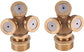 2 PCS 3 Hole Brass Atomizing Nozzle Mist Water, Brass Garden Spray Sprinkler for Gardening and Agriculture