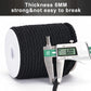 Petluno Macramé Cord 6 mm, 30 m Black Cotton Rope Thick for Crafting, Wall Hangings, Plant Hangers, Knitting, Gardening, Decoration Black 6mm 30m
