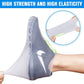Silicone overshoes, waterproof shoe covers, reusable anti-slip suitable for rain, snow, rough beaches and narrow paths transparent L (39--42)