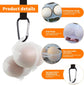 3 pieces egg holders for 2 eggs, egg box, portable egg case with carabiner, egg holder, plastic, transparent, refrigerator, kitchen, outdoor, picnic, camping