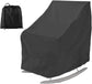 Patio rocking chair Cover waterproof Oxford fabric heavy Veranda lounge garden chair outdoor furniture protective cover (black)