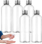 5 pieces travel bottles, 100 ml, empty travel bottle, dispenser, plastic bottle, refillable lotion container, travel size, container for shampoo, lotion, conditioner, creams, cosmetics
