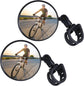 Petluno Bike Mirrors, 2 large angle mirrors 360° rotatable, adjustable, HD-nylon resin bike mirrors, for handlebars 15 to 35 mm, bike accessories for all round bikes