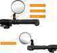 Petluno Bike Mirrors, 2 large angle mirrors 360° rotatable, adjustable, HD-nylon resin bike mirrors, for handlebars 15 to 35 mm, bike accessories for all round bikes