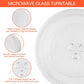 Magnetron plate, glass, 24.5 cm, microwave plate, turntable, glass plate, microwave accessories, replacement turntable with 3 attachments for standard round microwaves