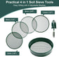 Garden sieve, soil sieve with interchangeable mesh sizes 3, 6, 9 and 12 mm, perfect garden tool for sifting soil, stones and compost.